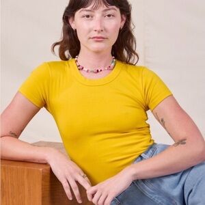 Big Bud Press Yellow Baby Tee - XS